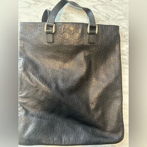 Authentic Gucci Black Leather Handbag